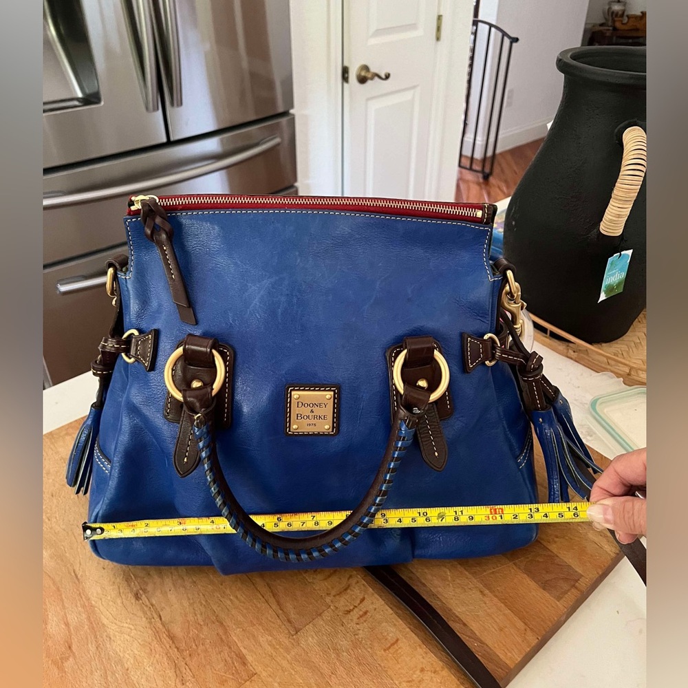 Dooney & Bourke Blue Toledo Florentine Satchel - Picture 5 of 16